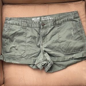 Olive Green cargo/Bermuda  mid rise shorts